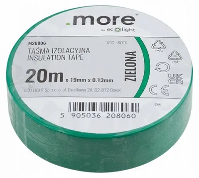 Immagine prodotto di Nastro isolante 19 mm x 0,13 mm VERDE 20 m