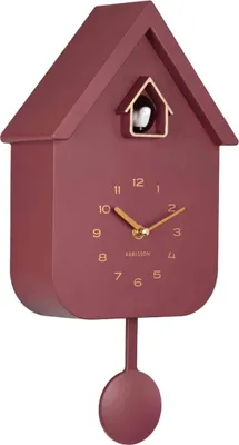 Produktbild von Karlsson - Wanduhr Solo Color Cuckoo - Bordeaux - 6x21,5x41cm
