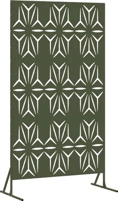 Image de vidaXL Brise-vue olive 100 x 50 x 180 cm acier