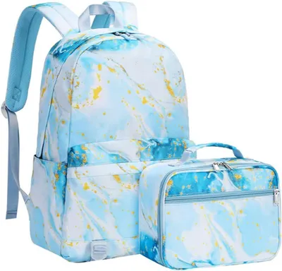 Productafbeelding van Schoolrugzak Set - Dagrugzak Kinderen - Naar School Gaan - Ademende Banden - 20 Liter - Blauw