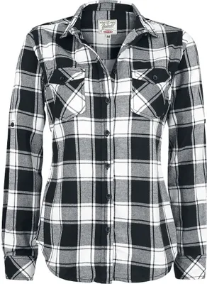 Obrázek produktu pro Dětská košile Brandit Amy Flanell Shirt GIRLS white/black - S