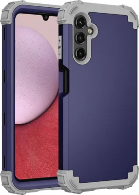Produktbild von Handyhülle für Samsung Galaxy A14 5G/4G Hybrid 3 in 1 PC TPU Stossfest Robust Hülle Blau