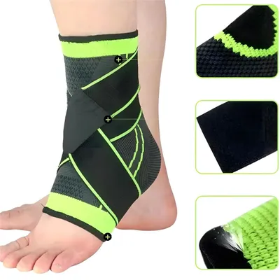 Produktbild von Kompressionsbandage für das Sprunggelenk - Schwarz/Gelb KP39161