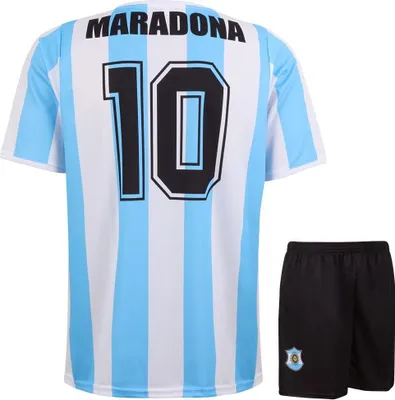 Produktbild von Argentinien Fußball Trikot Set Maradona - Kinder und Erwachsene - 152