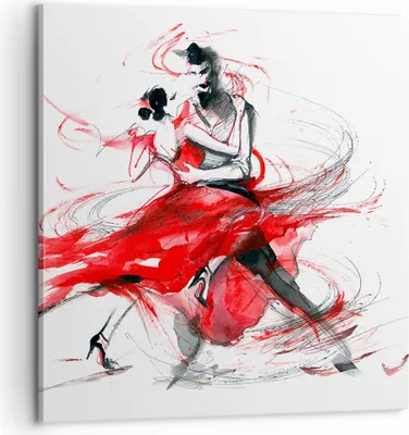 Produktbild von Bild auf Leinwand - Leinwandbild - Tanz Aktion Aktivität - 60x60cm - Wand Bild - Wanddeko - Leinwanddruck - Bilder - Kunstdruck - Wanddekoration - Leinwand bilder - Wandkunst - AC60x60-3052