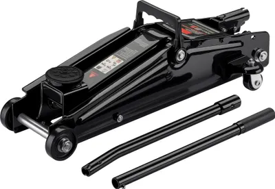 Image de Wiltec Cric hydraulique manœuvrable de 3 t – 592 x 240 x 146 mm – Hauteur de levage de 135-400 mm – pour Voiture, SUV, 4x4 – avec Poignée ergonomique