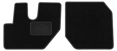 Produktbild von Velours-Fußmatten Vorne für Renault D. 2013- (Transporter) – 2-tlg, Schwarz, passgenau – Wielganizator LUX