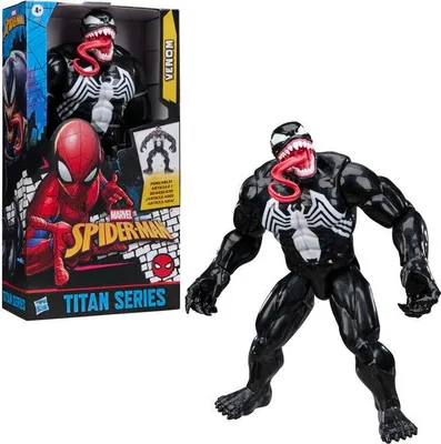 Image de Figurine Venom Deluxe 30 cm, Marvel Spider-Man Titan Series, Jouet Super-Héros Enfants, Dès 4 ans