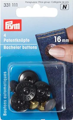 Produktbild von Prym Patentknöpfe 4 St 16 mm Farbe brüniert