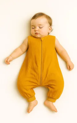 Immagine prodotto di Sacco a pelo in mussola per bambini con gambe L 9-24 mesi estate TOG 1.0 - senape