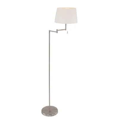 Image de Mexlite - lampadaire - Bella - acier - métal tissu - lampe de lecture - E27 - 5894ST
