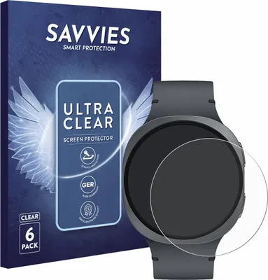 Produktbild von 6x Für Samsung Galaxy Watch 8 (44 mm) Schutzfolie Savvies Displayschutz Display Schutz Folie Klar Transparent