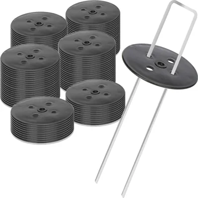 Produktbild von COM-FOUR® 100x Hering Schutzkappe - Unterlegscheibe für Erdanker - Bodenscheiben für Heringe zum Schutz der Zeltplane - Bodenanker-Schutzscheibe für Camping und Garten