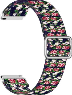 Produktbild von Smartwatch Armband Armbänder 20 mm für Samsung Galaxy LG Watch Honor Garmin, Farbe:Blaue Rose