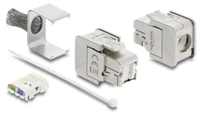 Produktbild von DELOCK Keystone Modul RJ45 Bu > LSA Cat.6A geschirmt