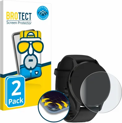Produktbild von 2x BROTECT Fullscreen Schutzfolie für Garmin Venu 3 Displayschutz Folie Fullcover Matt Entspiegelungsfolie