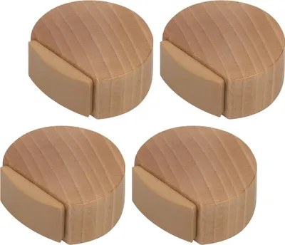 Produktbild von Türstopper für Boden, Selbstklebend, Holz, 4 Stück, Für Parkett