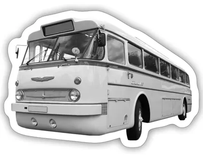 Produktbild von Spreadshirt DDR Bus | Oldtimer Sticker Aufkleber, 10 x 10 cm, Mattweiß