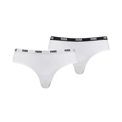 Obrázok produktu pre Dámske brazílske nohavičky PUMA, 2-pack - mikrovlákno, jednofarebné biele S