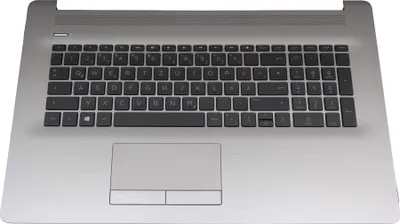 Zdjęcie produktu dla HP L83727-041, Płyta główna w obudowie + klawiatura, Niemiecki, Klawiatura z podświetleniem, HP, 470 G7