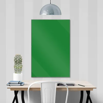 Produktbild von banjado Magnettafel aus Glas, beschreibbar, 50x75cm groß, ESG Sicherheitsglas mit Motiv Grün [MTGH2-0017]