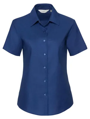 Obrázek produktu pro Russell Collection – dámská košile „Classic“ v oxfordském stylu s krátkými rukávy LT4373 (L) (světle královská modrá)