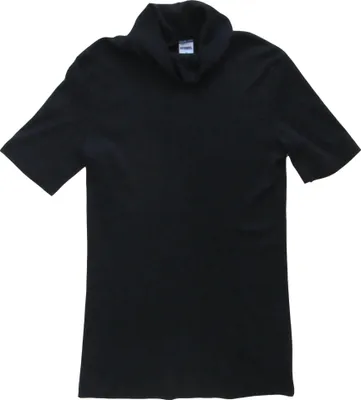 Damen T-Shirt Turtle Neck Blazershirt schwarz
