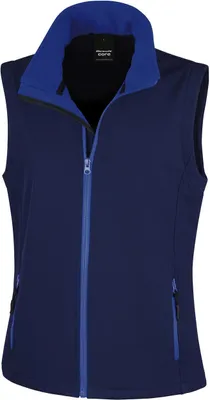 Produktbild von Result Core R232F | Damen Printable Soft Shell Bodywarmer - Farbe: Navy/Royal - Größe: XL