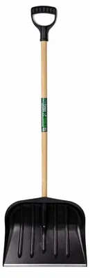 Imagen del producto de Pala quitanieves plástico - Mango de madera - Empuñadura en D - 100 cm