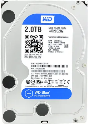 Produktbild von Westren Digital  WD20EZRZ 2TB Sata III 64MB 5400U/min 3,5 Zoll