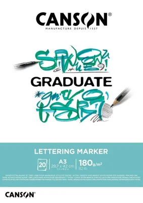 Obrázok produktu pre Canson Graduate Lettering Marker Graduate Skicár 20 A3 180 g