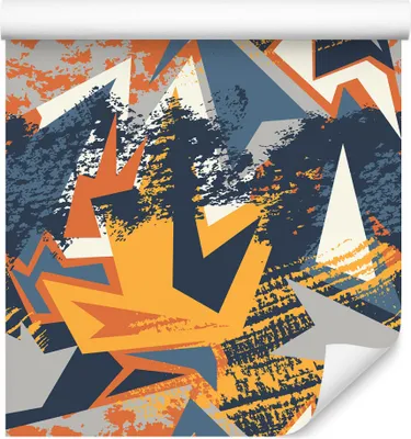 Produktbild von 10m VLIES TAPETE Rolle Graffiti Muster Geometrisch Linien Ornamente XXL