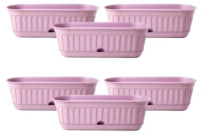 Produktbild von Etika Big - Set 6 Pflanzer, Farbe lavendel