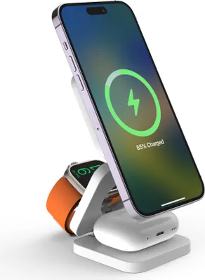 Obrázek produktu pro Cubenest 3v1 Skládací bezdrátová magnetická nabíječka E310 kompatibilní s Magsafe