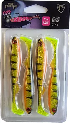 Produktbild von Fox Rage Slick Shad 11cm  - 4 Gummifische, Farbe:Perch