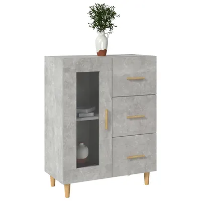 Obrázek produktu pro vidaXL Příborník betonový šedý 69,5x34x90 cm odvozený výrobek ze dřeva
