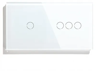 Obrázek produktu pro BSEED Dotykový vypínač světla jednonásobný + stmívač skleněný bílý
