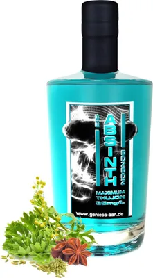 Produktbild von Absinth Arctic Blue 0,35L Eisbonbon - 55%Vol - Mit maximal erlaubten Thujon 35mg/L