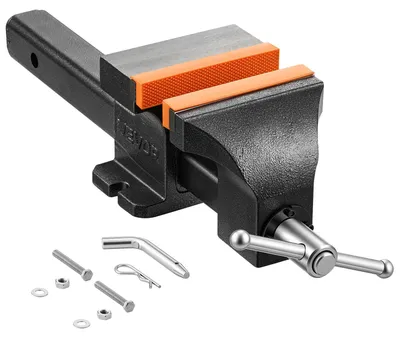 Immagine prodotto di VEVOR Morsa da Banco con Incudine Larghezza Ganasce 150 mm Apertura 142 mm Foratura Taglio Tubi, Ghisa Sferoidale, Profondità della Gola 90 mm, Forza di Serraggio 25 kN , Lavorazione Legno Tubo
