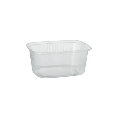 Produktbild von Verpackungsbecher, PP eckig 250 ml 4,9 cm x 8,1 cm x 10,8 cm transparent