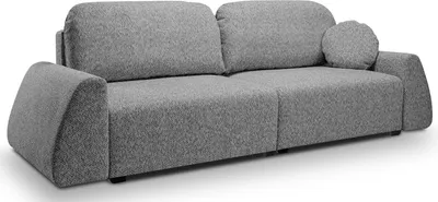 Produktbild von DomoHome Moderne Schlafsofa ALMI mit Schlaffunktion – 3-Sitzer Sofa mit Bettkasten, DL-Automat, 2 Rückenkissen, 260x100x80 cm Grau