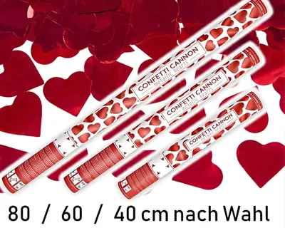 Obrázek produktu pro Konfety v tubě - červená srdce Party Deco