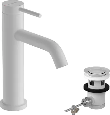 Produktbild von Einhebel-Waschtischmischer Tecturis S ComfortZone 110 Zugst. CoolStart mweiß mattweiß