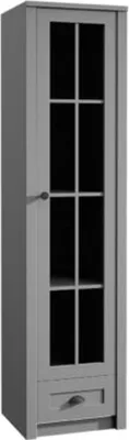 Produktbild von Vitrinenschrank Grau Holz Modern Elegant