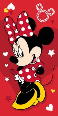Produktbild von Disney Minnie Pretty in Red Badetuch, Strandtuch 70x140cm