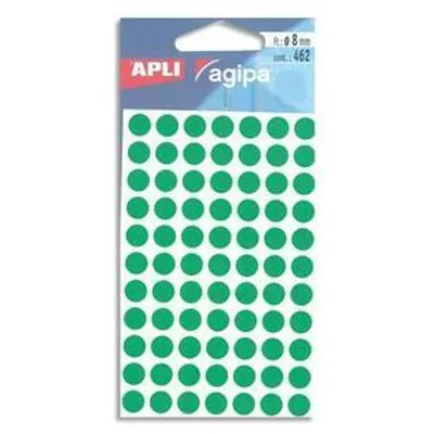Produktbild von Mehrzwecketikett Apli 111831 - - DurchmesserPermanent Kleber - Ring - Grün - 77 / Blatt - 462 / Box