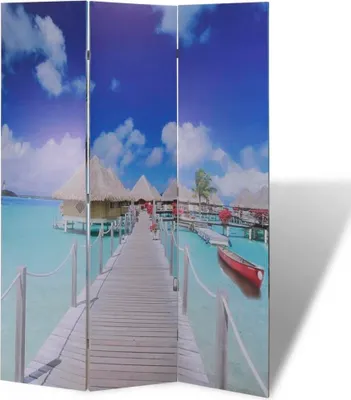 Produktbild von vidaXL Raumteiler klappbar 120 x 170 cm Strand
