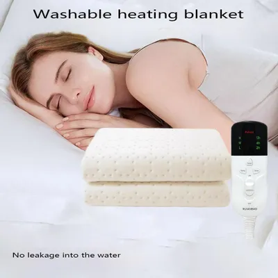 Obrázek produktu pro Elektrická deka, vyhřívaná, s dlouhou životností, barva béžová, rozměry 160 x 130 cm