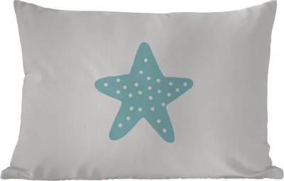 Produktbild von MuchoWow® Outdoor Kissen - Stern - Punkte - Pastell - Mädchen - Jungen - Kinder - 60x40 cm - Wetterfest - Lounge Kissen - Zierkissen - Kissen für Innenräume