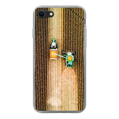 Produktbild von MuchoWow® Handyhülle Schutzhülle Hülle für iPhone SE 2020 Traktor - Feld - Land - Bauernhof - Ernte Silikon Softcase Handy Hülle - Kartenbesitzer